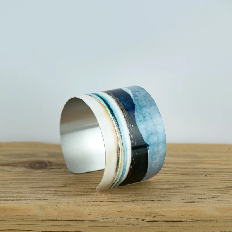 Colored Gemstone Bangles-Winter Luskentyre Cuff Bangle