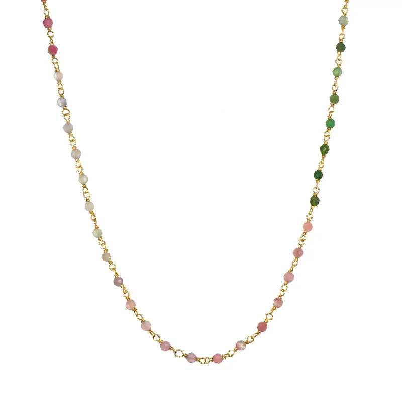 Rose Gold Chain Necklaces-Abundant Joy Tourmaline Choker