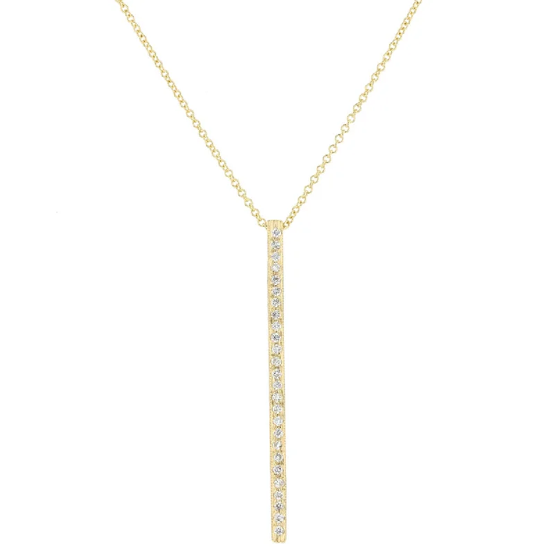 Long Necklaces-Alice Diamond Bar Necklace