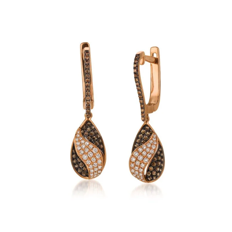 Art Deco Earrings-Le Vian 14K Strawberry Gold Earrings