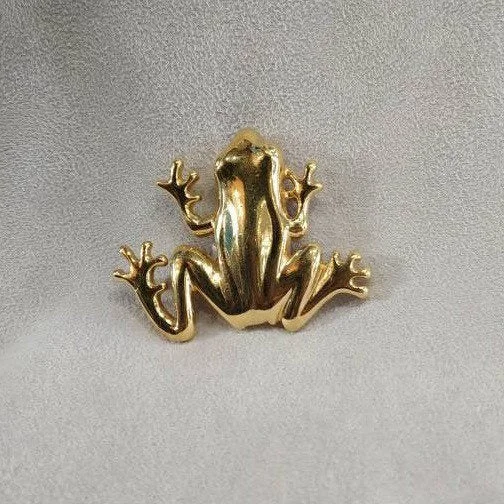 Winter Brooch-Frog Brooch by Givenchy Gold Plated