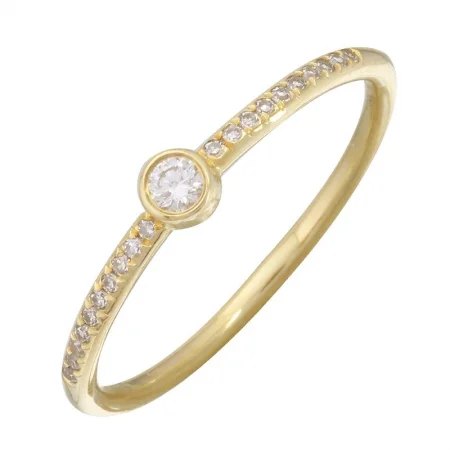 Men's Rings-14K Yellow Gold Diamond Stacking Ring