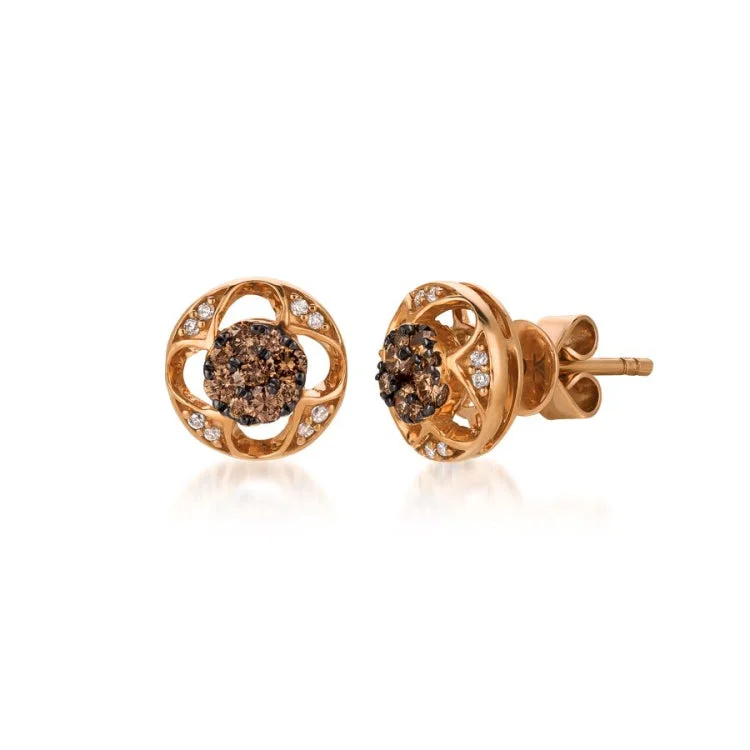 Multi-color Earrings-Le Vian 14K Strawberry Gold Earrings