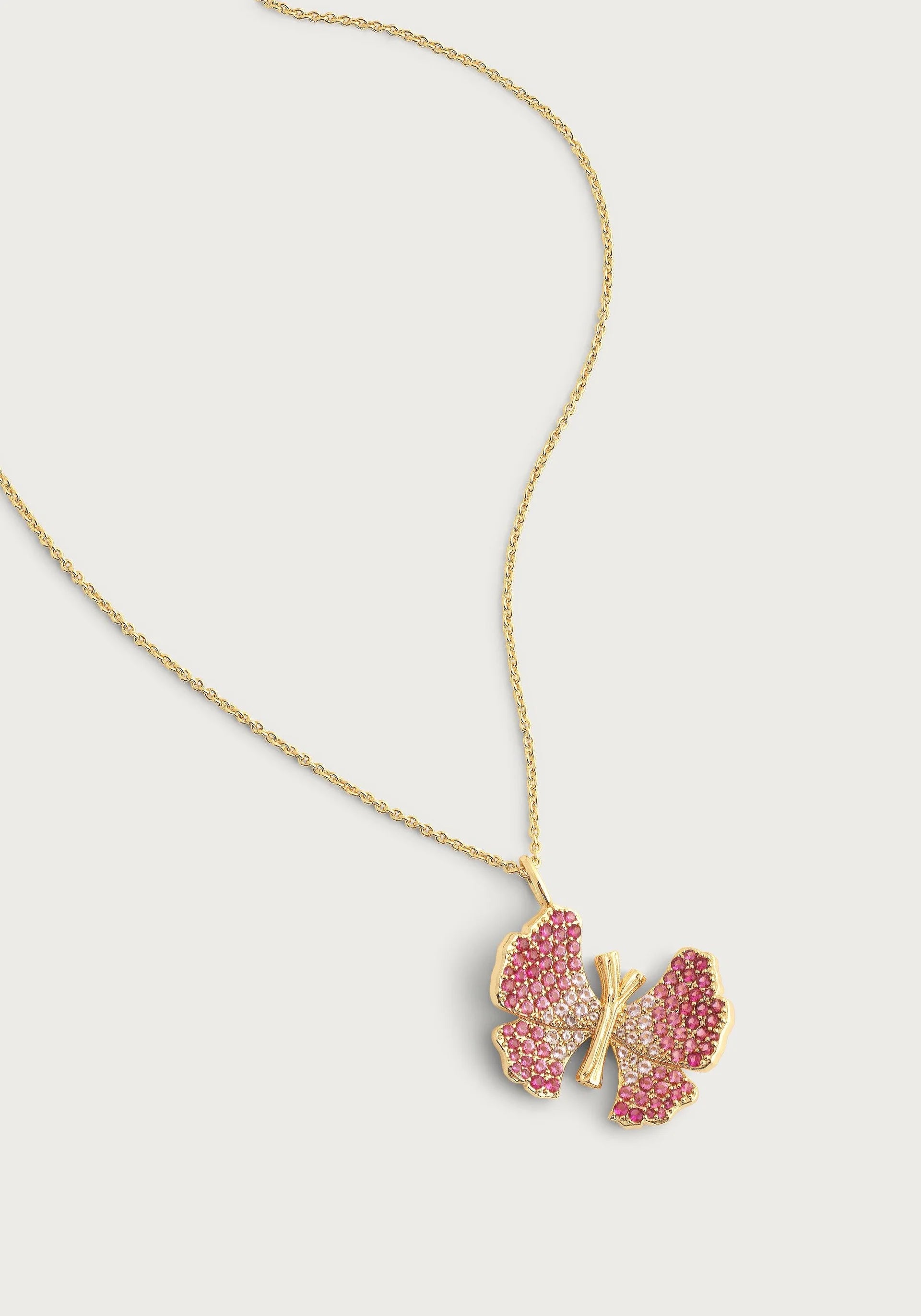 Glamorous Necklaces-Butterfly Pavé Necklace